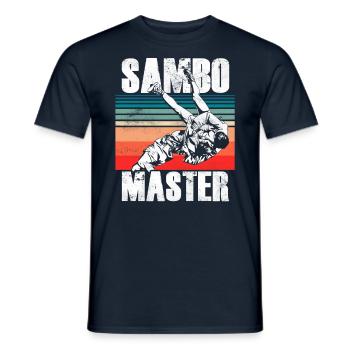 Sambo Master Martial Arts Martial Arts Training - Men's T-Shirt - navy - Front - AI Model Male 178 light (178cm)