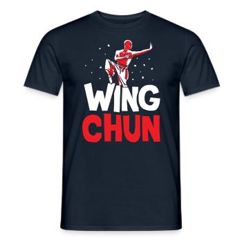 Wing Chun Training Martial Arts Trainer Martial Arts - Men's T-Shirt - navy - Front - AI Model Male 178 light (178cm)