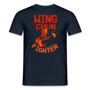 Wing Chun Fighter Arts Martiaux Arts Martiaux Entraîneur - T-shirt homme - marine - Devant - AI Model Male 178 light (178cm)