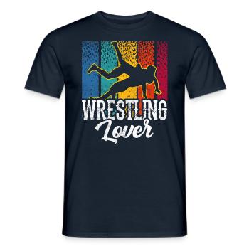 Wrestling Lovers Wrestling Wrestling Wrestling - Men's T-Shirt - navy - Front - AI Model Male 178 light (178cm)
