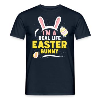 Ich Bin Ein Echter Osterhase Ostern Osterfest - Männer T-Shirt - Navy - Vorne - AI Model Male 178 light (178cm)