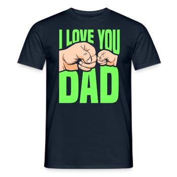 Ich Liebe Dich Papa Vater Tag Vater Papi Sprüche - Männer T-Shirt - Navy - Vorne - AI Model Male 178 light (178cm)