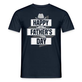 Happy Father's Day Father Daddy Papa Sayings - Men's T-Shirt - navy - Front - AI Model Male 178 light (178cm)