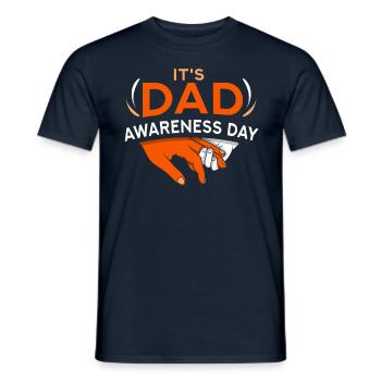 Aujourd’hui, c’est la fête des pères Fête des pères Papa Père - T-shirt homme - marine - Devant - AI Model Male 178 light (178cm)
