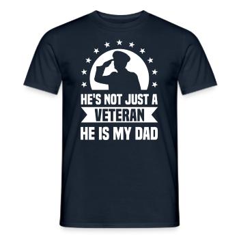 He's not just a veteran, he's my father - Men's T-Shirt - navy - Front - AI Model Male 178 light (178cm)