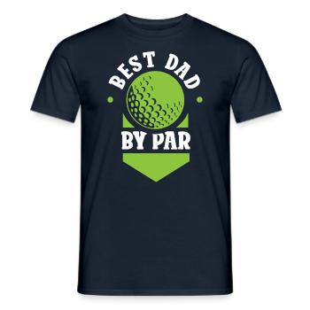 Best Dad By Par Golf Golfer Golfing Papa Father - Men's T-Shirt - navy - Front - AI Model Male 178 light (178cm)