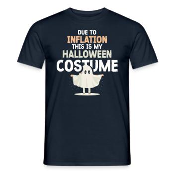 À cause de l’inflation, c’est mon costume d’Halloween - T-shirt homme - marine - Devant - AI Model Male 178 light (178cm)