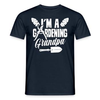 I am a gardening grandpa gardening gardening - Men's T-Shirt - navy - Front - AI Model Male 178 light (178cm)