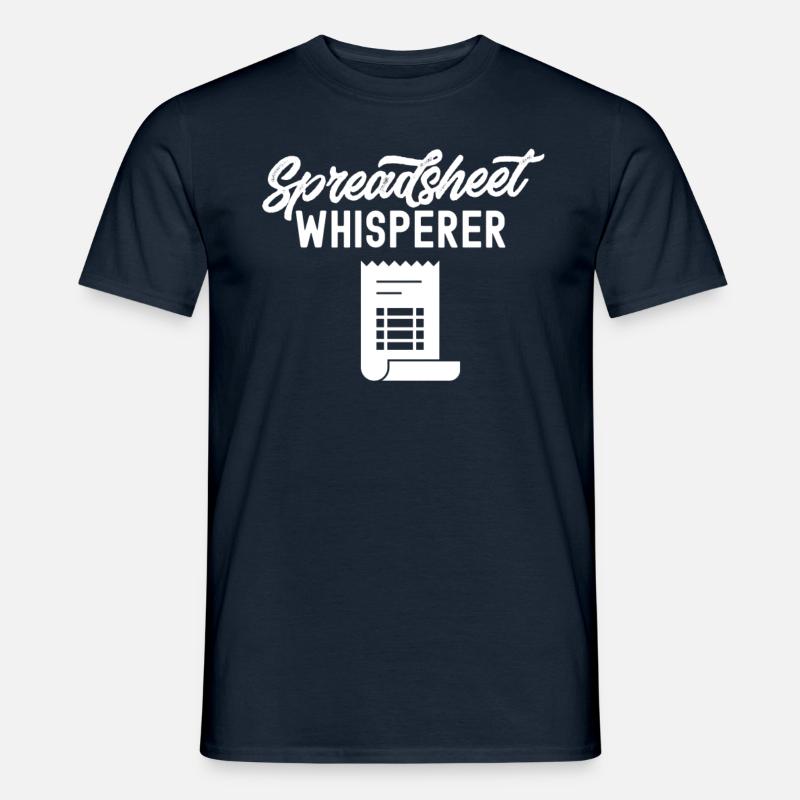 Spreadsheet Whisperer Table Accountant Work - Men’s T-shirt - navy