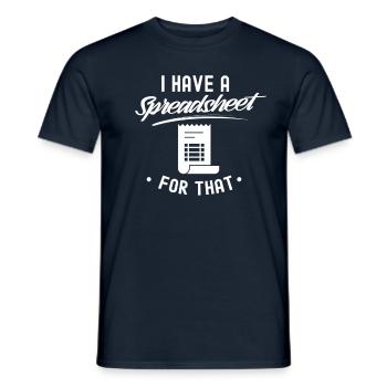 Ich Habe Ein Spreadsheet Dafür Tabelle Buchhalter - Männer T-Shirt - Navy - Vorne - AI Model Male 178 light (178cm)
