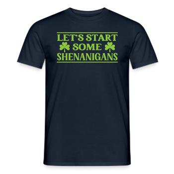 Let's Do A Bit of Nonsense Ireland - Men's T-Shirt - navy - Front - AI Model Male 178 light (178cm)