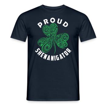 Stolzer Shenanigator Irland Gälisch Ire Irisch - Männer T-Shirt - Navy - Vorne - AI Model Male 178 light (178cm)