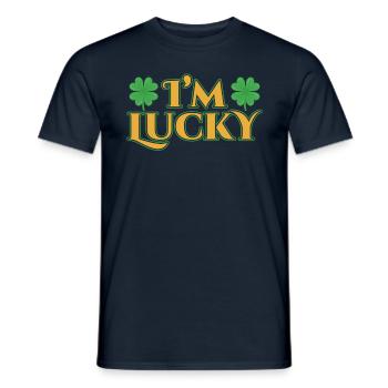 I'm lucky Gaelic Irish Ireland Irish - Men's T-Shirt - navy - Front - AI Model Male 178 light (178cm)