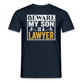 Attention Mon fils est avocat avocat - T-shirt homme - marine - Devant - AI Model Male 178 light (178cm)