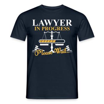 Lawyer in Progress Law Lawyer Lawyer - Men's T-Shirt - navy - Front - AI Model Male 178 light (178cm)