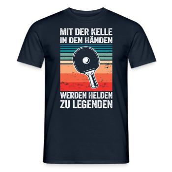 Tischtennis Spruch Tischtenniskelle Ping pong - Männer T-Shirt - Navy - Vorne - AI Model Male 178 light (178cm)