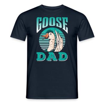 Oie Père Papa Animal Oies De compagnie Oie - T-shirt homme - marine - Devant - AI Model Male 178 light (178cm)