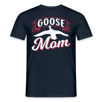 Gänsemutter Mama Gans Haustier Gänse Tier - Männer T-Shirt - Navy - Vorne - AI Model Male 178 light (178cm)