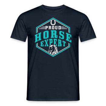 Proud Horse Expert Horse Riding Rider - Men's T-Shirt - navy - Front - AI Model Male 178 light (178cm)