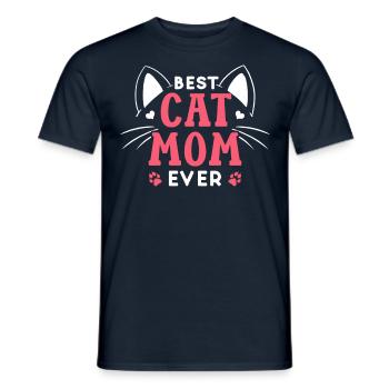 Die Beste Katzenmama Aller Zeiten Katze Mutter - Männer T-Shirt - Navy - Vorne - AI Model Male 178 light (178cm)