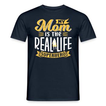 Meine Mutter Ist Die Superheldin Des Lebens Mama - Männer T-Shirt - Navy - Vorne - AI Model Male 178 light (178cm)