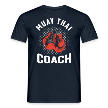 Muay Thai Trainer Kämpfer Kampfsport Kampf - Männer T-Shirt - Navy - Vorne - AI Model Male 178 light (178cm)