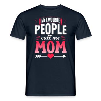 My favorite people call me mom mom mom - Men's T-Shirt - navy - Front - AI Model Male 178 light (178cm)