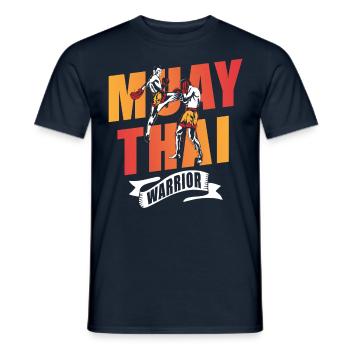 Muay Thai Warrior Fighter Arts martiaux Arts martiaux Arts martiaux Arts martiaux - T-shirt homme - marine - Devant - AI Model Male 178 light (178cm)