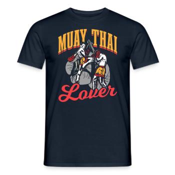 Muay Thai Lover Arts Martiaux Arts Martiaux Combattant de Combat - T-shirt homme - marine - Devant - AI Model Male 178 light (178cm)