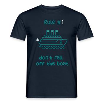 KREUZFAHRTSCHIFF - GRÜNES KREUZFAHRTSCHIFF - Männer T-Shirt - Navy - Vorne - AI Model Male 178 light (178cm)