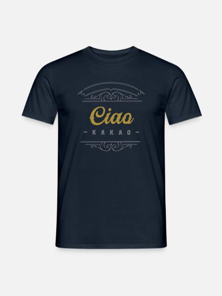 Ciao kakao lustiger Spruch für Schokoladen Fans - Männer T-Shirt - Navy