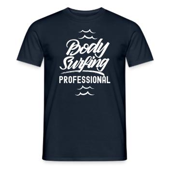 Bodysurfing Professional Bodysurfing Bodysurfer - Men's T-Shirt - navy - Front - AI Model Male 178 light (178cm)