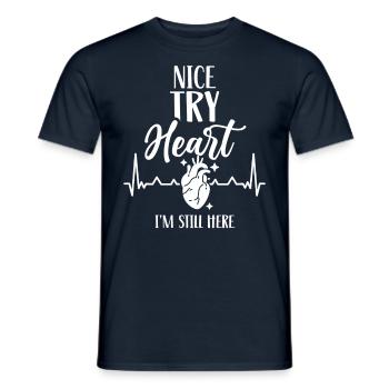 Netter Versuch Herz Ich Bin Immer Noch Hier - Männer T-Shirt - Navy - Vorne - AI Model Male 178 light (178cm)