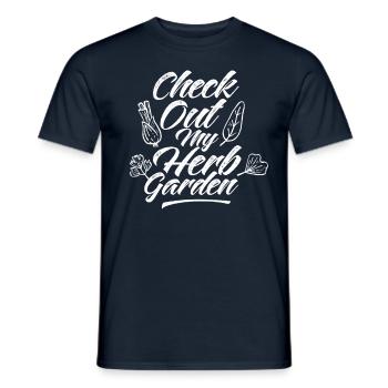 Découvrez mes herbes de jardin d’herbes aromatiques - T-shirt homme - marine - Devant - AI Model Male 178 light (178cm)