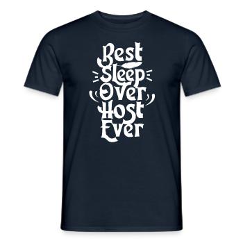 Best Overnight Host Ever Party - Men's T-Shirt - navy - Front - AI Model Male 178 light (178cm)