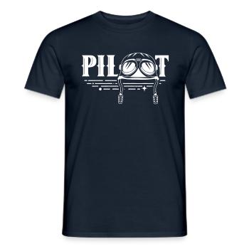 Pilot Small Aircraft Private Aircraft Light Aircraft - Men's T-Shirt - navy - Front - AI Model Male 178 light (178cm)