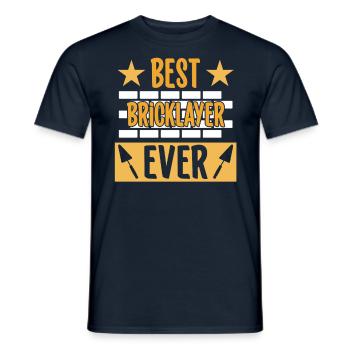 The best bricklayer of all time Masonry - Men's T-Shirt - navy - Front - AI Model Male 178 light (178cm)