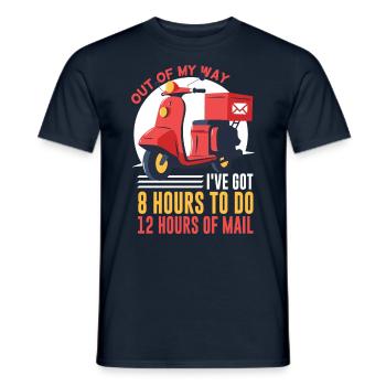 Have 8 hours to make 12 hours post - Men's T-Shirt - navy - Front - AI Model Male 178 light (178cm)