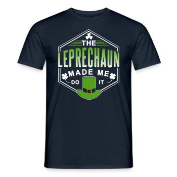 The Leprechaun forced me to do so Ire Kobold - Men's T-Shirt - navy - Front - AI Model Male 178 light (178cm)