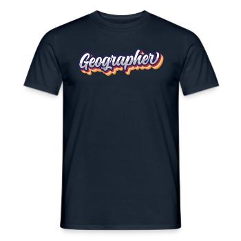 Géographie Géographie Étudiant Géographie Profession - T-shirt homme - marine - Devant - AI Model Male 178 light (178cm)