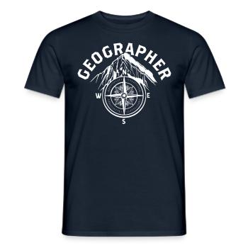 Géographie Profession Géographie Géographie Étudiant - T-shirt homme - marine - Devant - AI Model Male 178 light (178cm)