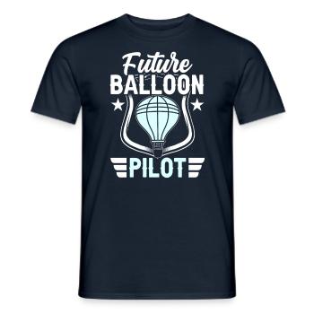 Future Balloon Pilot Balloon Flight Hot Air Balloon - Men's T-Shirt - navy - Front - AI Model Male 178 light (178cm)