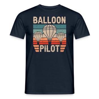 Balloon Pilot Flight Balloonist Hot Air Balloon - Men's T-Shirt - navy - Front - AI Model Male 178 light (178cm)