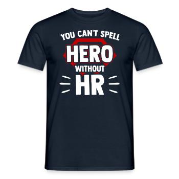 Held Kann Man Nicht Ohne Hr Buchstabieren Personal - Männer T-Shirt - Navy - Vorne - AI Model Male 178 light (178cm)