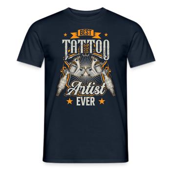 Bester Tätowierer Überhaupt Tattoo Tätowieren - Männer T-Shirt - Navy - Vorne - AI Model Male 178 light (178cm)