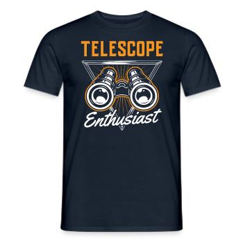Teleskop Enthusiast Universum Sterne Weltraum - Männer T-Shirt - Navy - Vorne - AI Model Male 178 light (178cm)