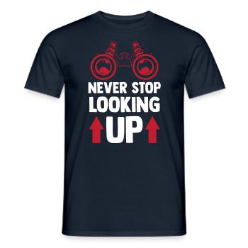 Never stop looking up Star Telescope - Men's T-Shirt - navy - Front - AI Model Male 178 light (178cm)