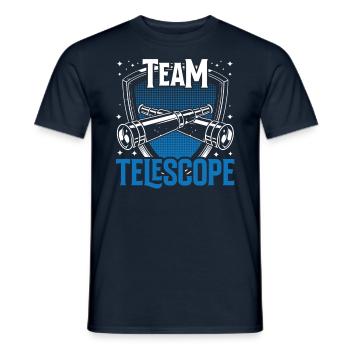 Team Teleskop Sterne Weltraum Universum - Männer T-Shirt - Navy - Vorne - AI Model Male 178 light (178cm)