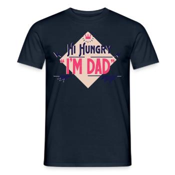 Hi Hungry I Am Daddy Father Father Day Daddy - Men's T-Shirt - navy - Front - AI Model Male 178 light (178cm)