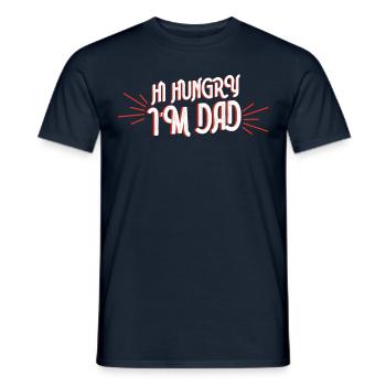 Hi Hungry I Am Papa Daddy Father Day Father - Men's T-Shirt - navy - Front - AI Model Male 178 light (178cm)
